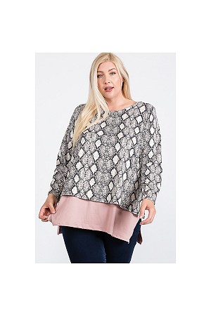 ANIMAL PRINT DOUBLE LAYER LONG ...